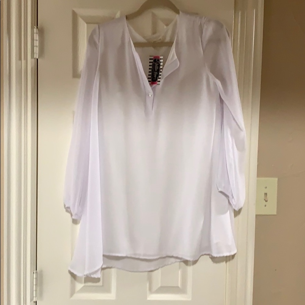 White long sleeve tunic NWT